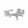Folds Irregular Moonstone Butterfly Flowing Water Open Ring Hip Hop Tide Niche Design Street Personality Ring Woman