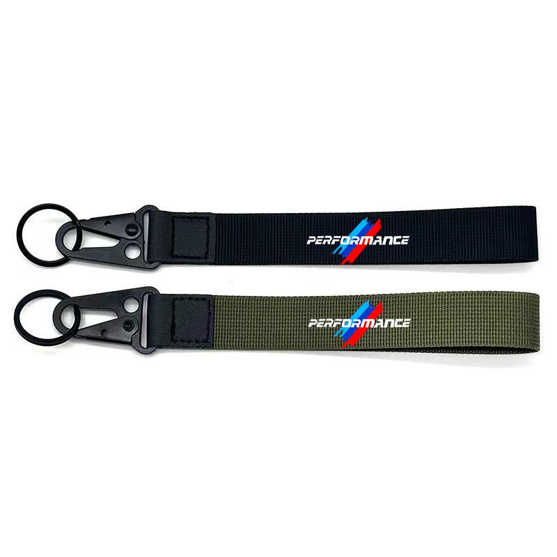 PDRI9 Car Styling Embroidery Nylon Keyring Anti-loss Keychain For BMW 1 2 3 4 5 Series X1 X3 X4 X5 X7 G20 G38 F20 F39 F48 E60 E36 E39