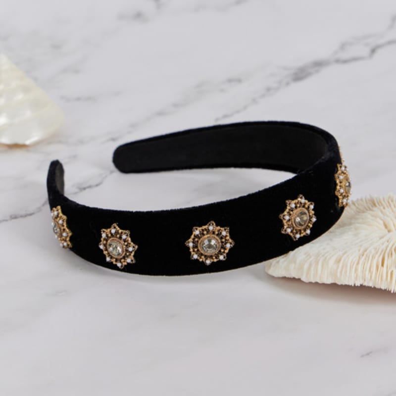 

MAIA Бархатный Античный Ободок black