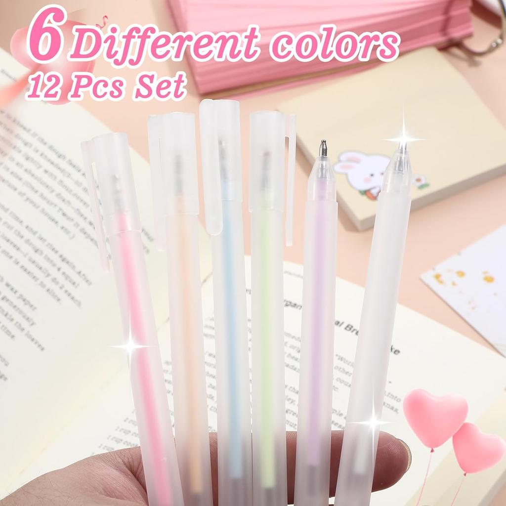 12 Pcs Glue Pen Quick Drying Color Spot Glue Pen Liquid Pens,Pens for Crafting, Scrapbooking, Card Making, School Craft Supplies