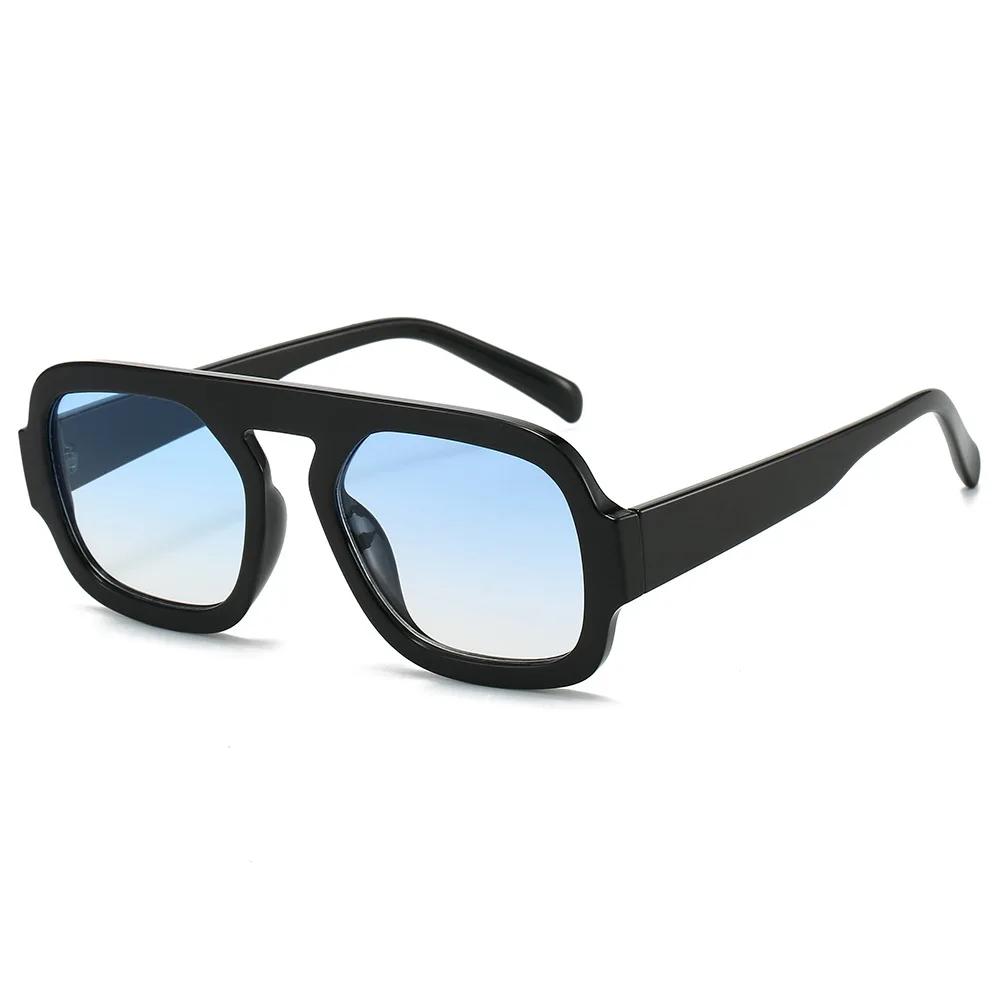 Retro Square Women s Sunglasses Fashionable Leopard Print Green Gradient Sunglasses Men s Punk Sunglasses