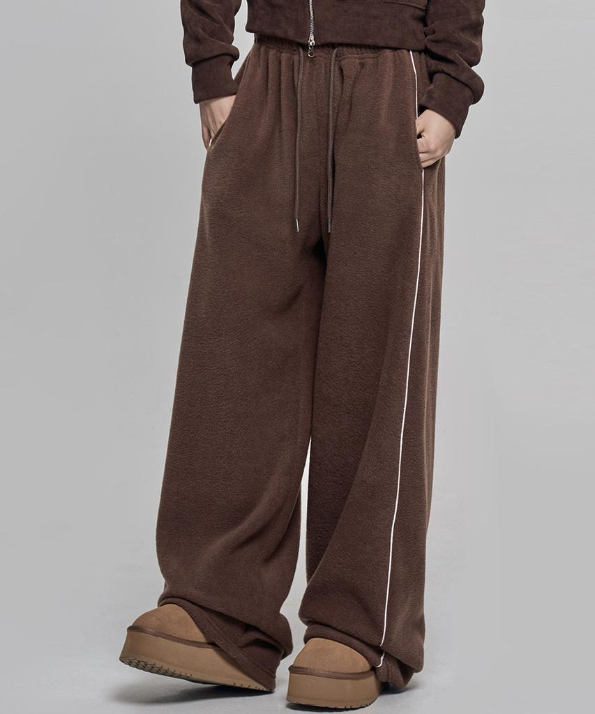 CHICKS Fleece Line Pants Dark Brown