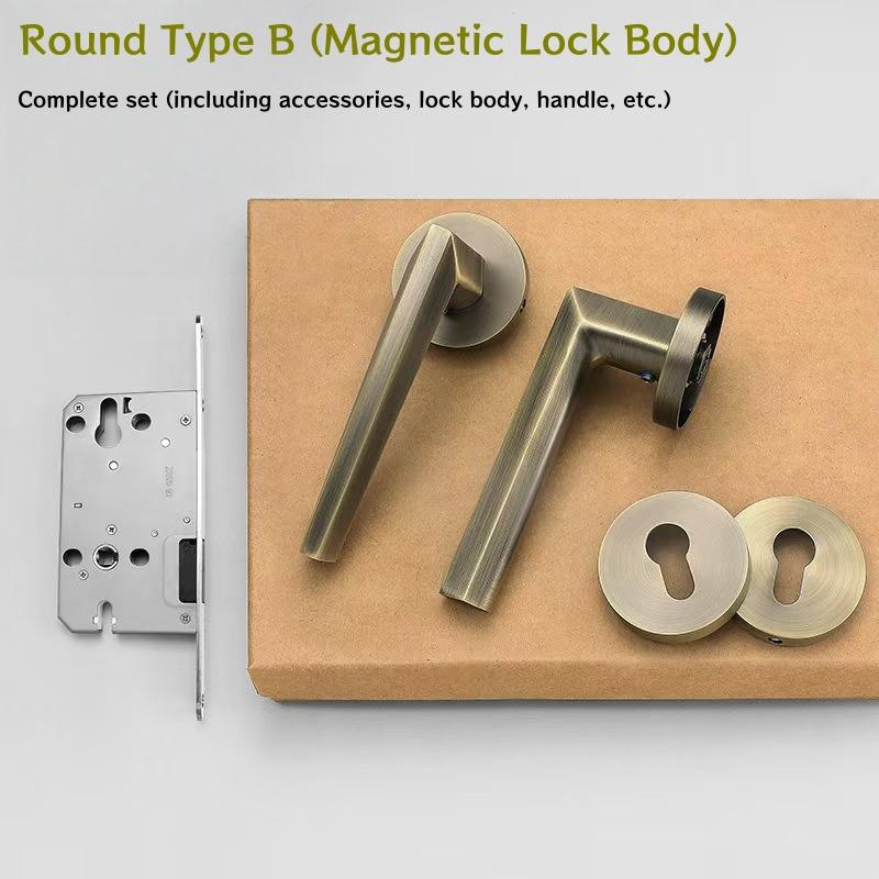 Hot Sale Passage Handles for Interior Doors Antique Bronze Easy Install Door Lever Handle Privacy Door Knobs With Locks With Key