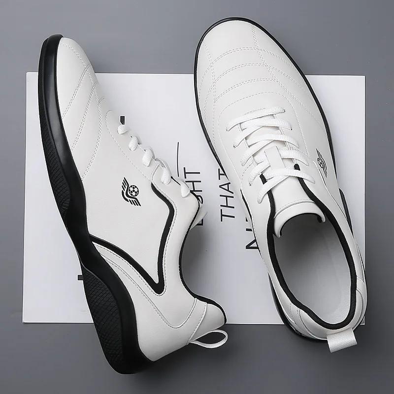 Fashion 2024 Spring Autumn Leather Shoes Men Fashion Casual Sports Shoes Sneakers Male Solid Color New Designer Zapatos De Hombre