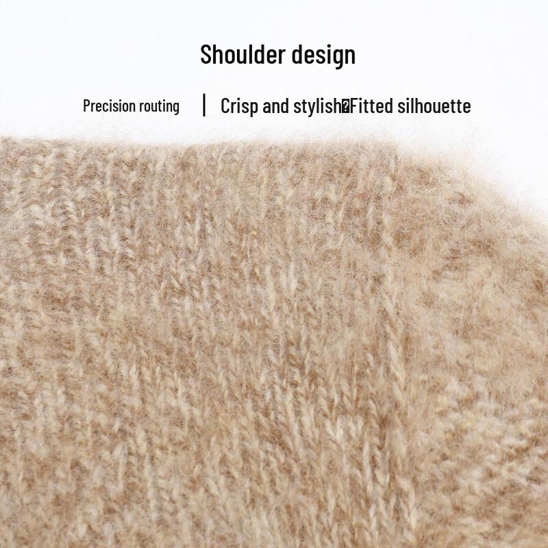 SNOWFLYING Women's Brushed High-Neck Cashmere Blend Sweater