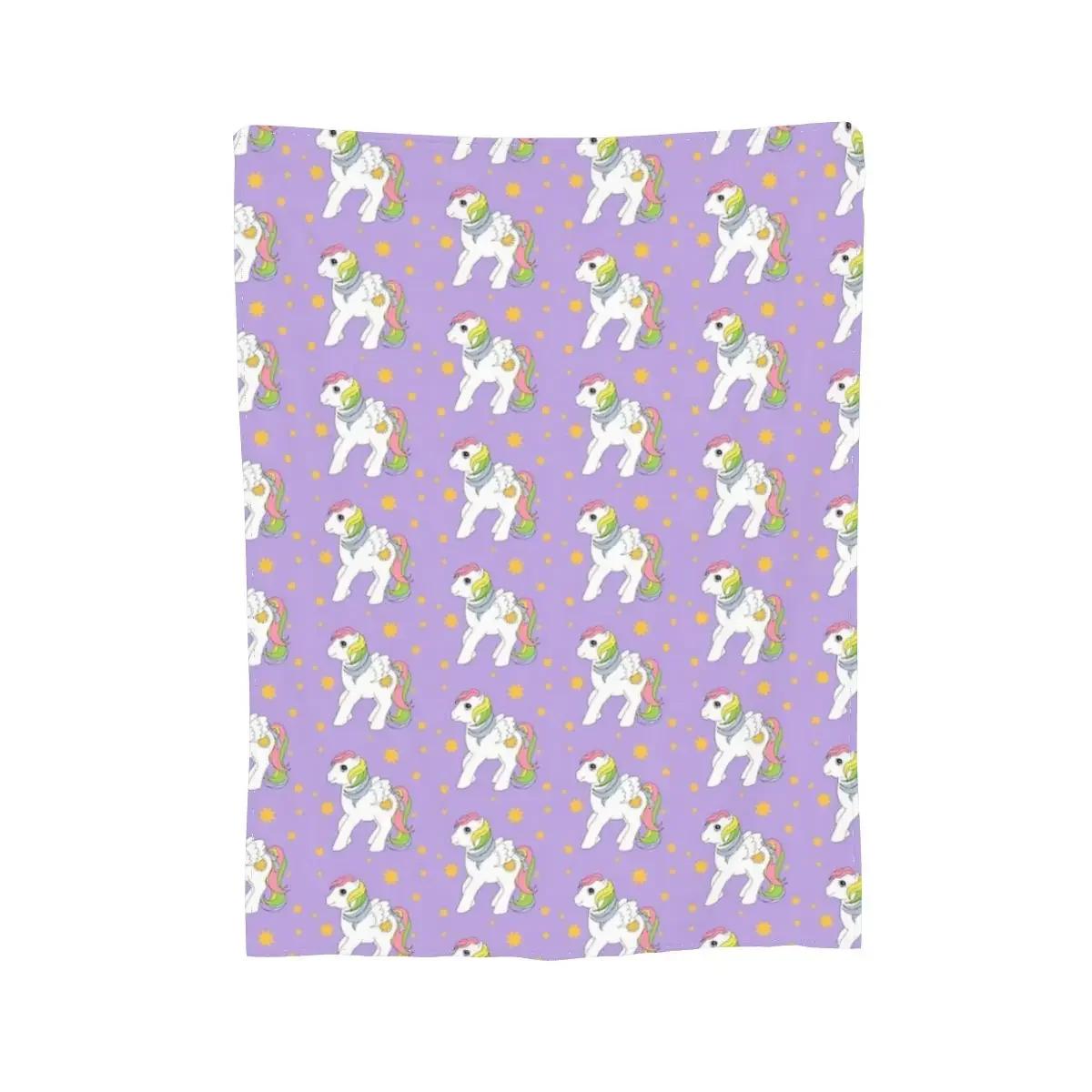 

Rainbow Ponys G1 Blankets Soft Warm Flannel Throw Blanket Plush for Bed Living room Picnic Travel Home Sofa 100cmx150cm