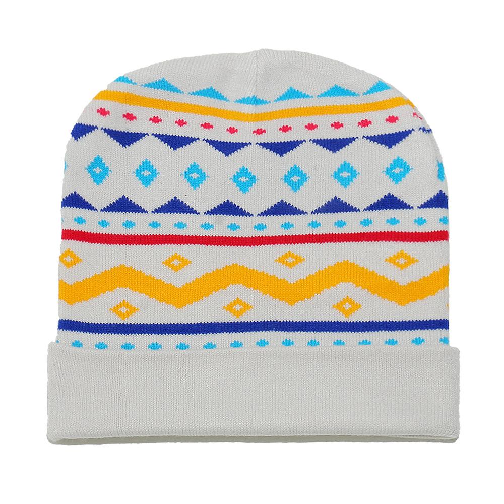 Autumn and winter new wool hat women's casual versatile cute colored love jacquard knitted hat couple