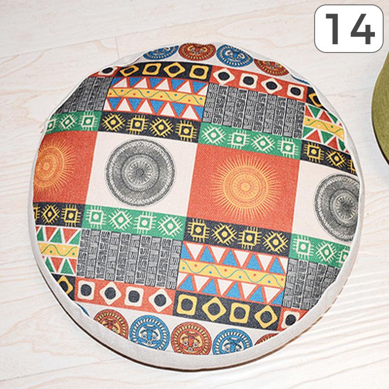 Runde Hippie-Bodenkissenhülle im Ethno-Stil Marokkanische Futon Böhmische Mandala Meditation Pouf Homestay Hocker Dekor Kissenbezug