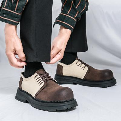 Modieuze Derby Schoenen Heren Casual Veelzijdige Leren Schoenen Heren Europees Outdoor Reis Verkenning Oxford Schoenen 38-45