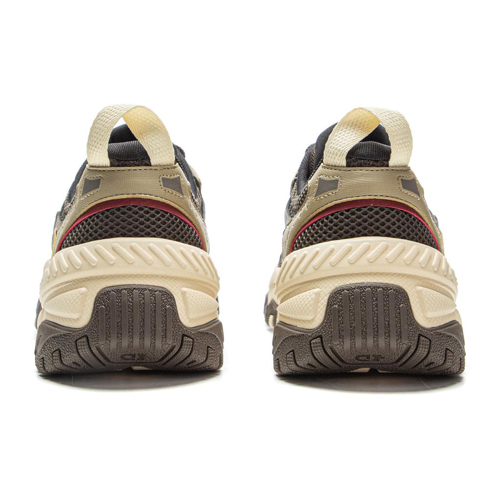 Li Ning Brown Sugar Cushioning Slip Resistant Abrasion Resistant Support Low Top Casual Shoes Men's Khaki AGCV367-4
