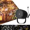 LED Snowflake Projector Lamp with Rotating USB Film Patterns - Christmas Atmosphere Decoration Light