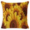 Harvest Thanksgiving Sunflower Pillow Cover Sofa Waist Support Cushion Pillow Plant Car Back Cushion Linen Material