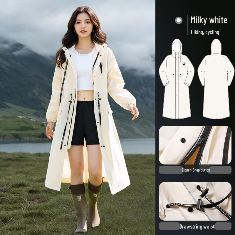 Women's EVA One-piece Raincoat for Electric Scooter