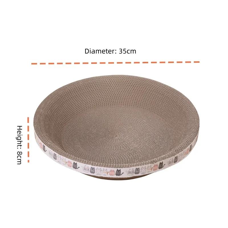 

Cat Scratching Board Claw Sharpener Cat Nest No Shavings Corrugated Paper No Debris Cat Paw Basin Wear Resistant Bowl Shaped Toy