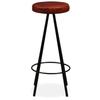 Tabourets de bar - VIDAXL - Cuir véritable et acier - Lot de 2 - Style industriel