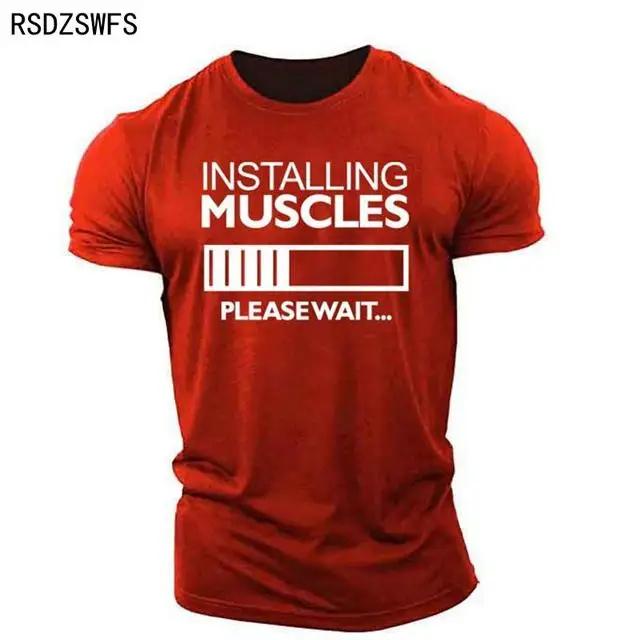 Mens TShirt 3D Retro Gym Printed Round Neck Short Sleeve Top Summer Fashion Loose Fitness Sportswear Quick Dry Mens Clothing