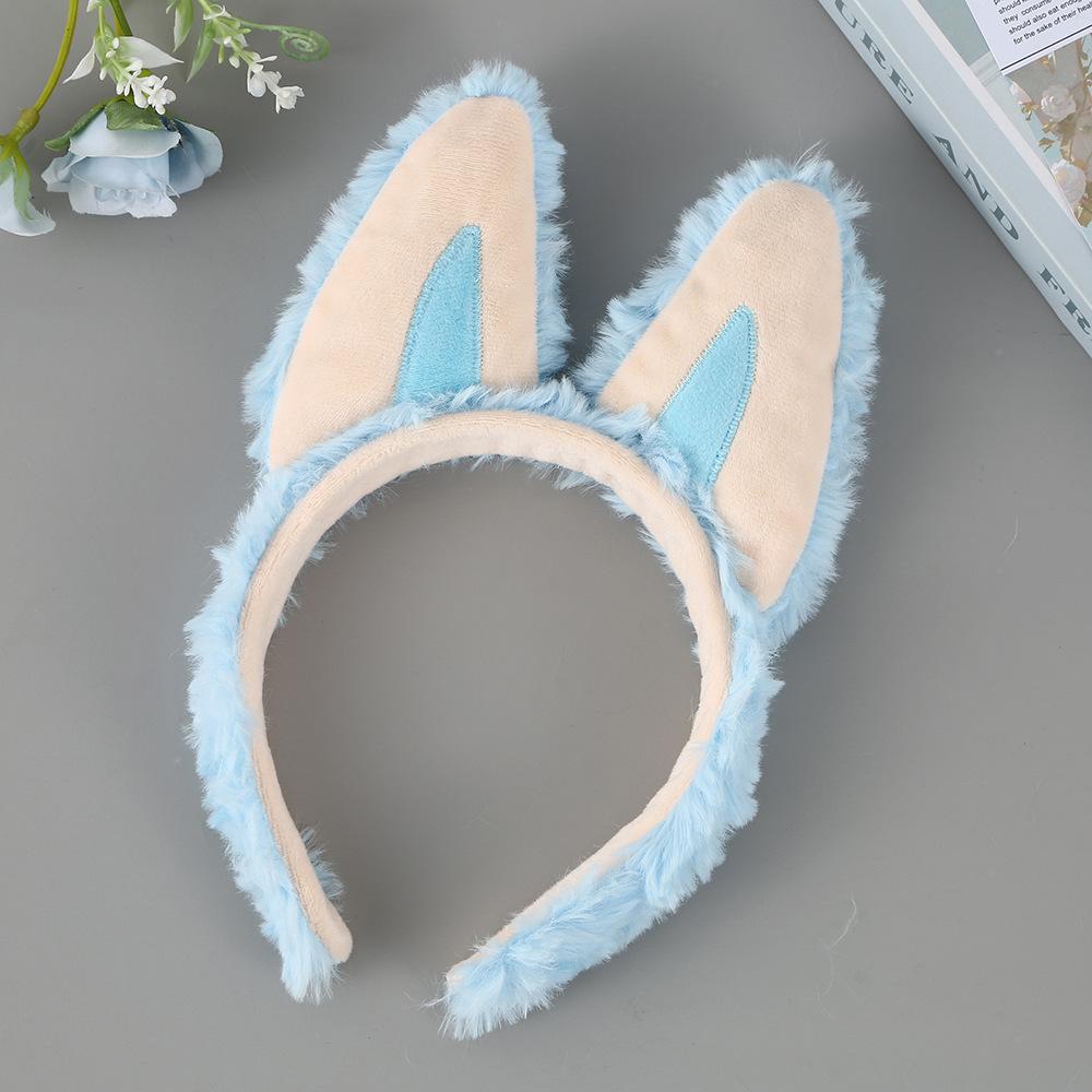 BuBu Elf Ear Plush Headband: Cute Cartoon Wash Face & Outdoor Hair Accessory for Women