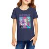 Fashionable Round Neck Short Sleeve Work Clothes Printed Tops For KID Summer Tops