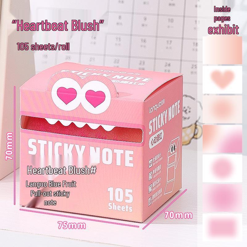 Blueguo Dopamine Color Transparent Sticky Notes Pad