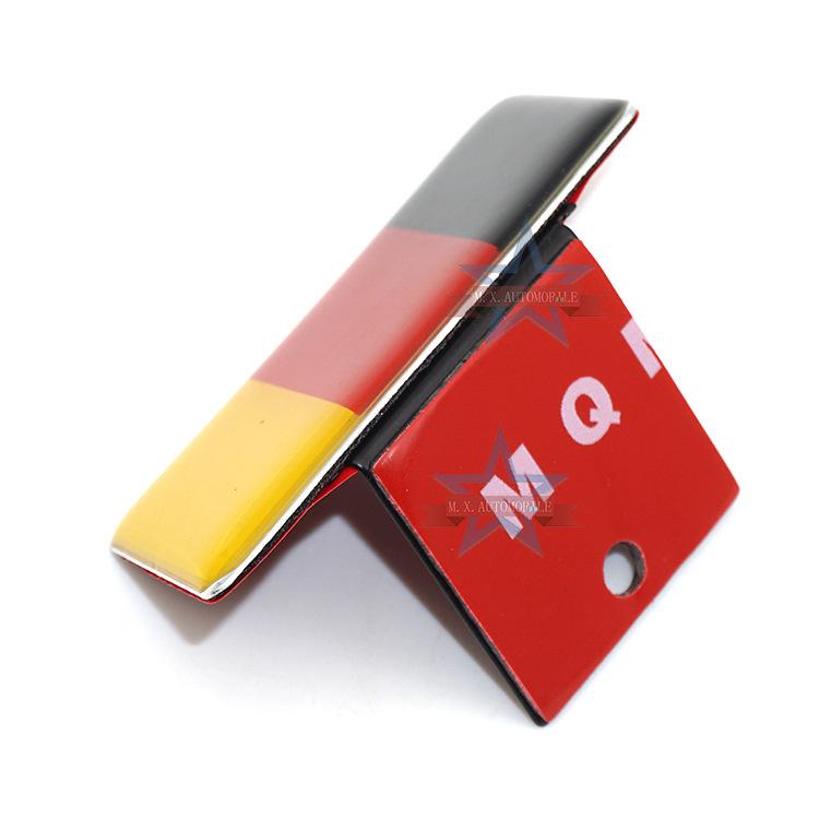 Volkswagen Auto Kühlergrill Aufkleber: Flaggen von Deutschland, USA, UK, China, Frankreich