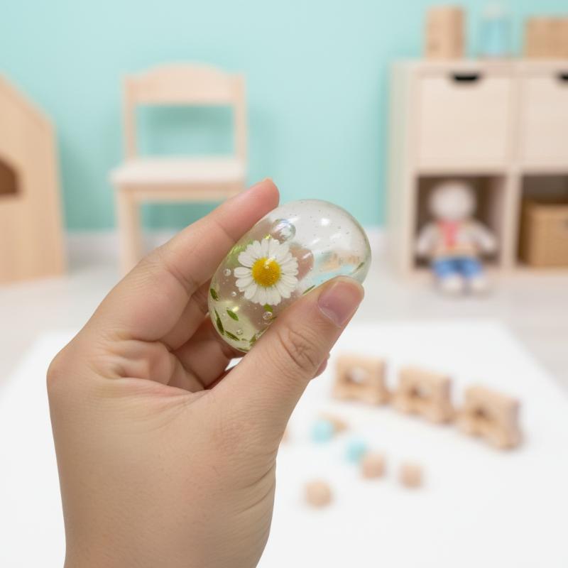 1Pcs Cute Hi Anti Stress Fidget Toys Soft Simulated Transparent Ball Maltose Toy Quick-Rebound Decompression Toy