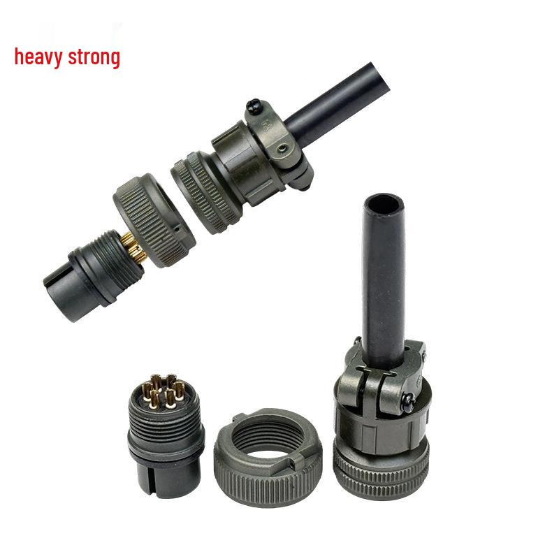 Heavy Duty 6-Pin Male & Female Connector US Plug MS3106A14S-6S/MS3102A14S-6P