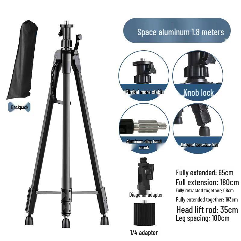 Aluminum Alloy Infrared Laser Level Tripod with Lifting Rod