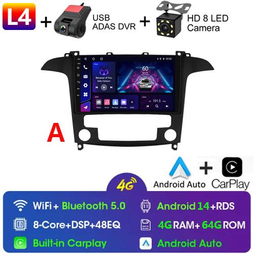 Android14 Car Radio for Ford S Max 2006 2007 2008 - 2010 2011 2015 Car Multimedia Video Player Radio GPS Stereo Auto 2din 7862