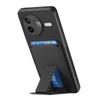 For Xiaomi Poco F7 Pro 5G/Xiaomi Redmi K80 5G Case Card Holder Carbon Fiber Texture Leather Coated TPU Phone Cover