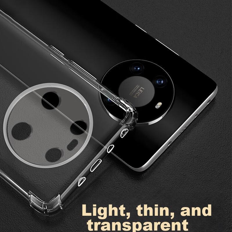 Huawei Mate40Pro Phone Case, Full Protection Shockproof TPU Airbag Soft Case/Protective Cover, Transparent, 6.76 Inches