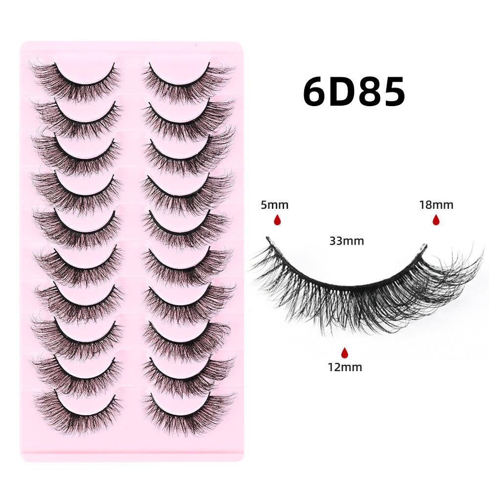 10 Pairs 3D Synthetic Mink Eyelashes Volume Dramatic Long False Eyelashes Bulk Pack