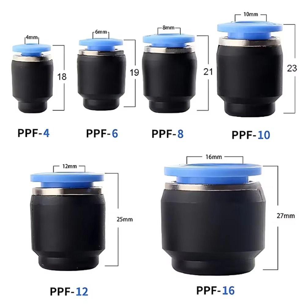 5Pcs New PPF Pneumatic Connector Plastic 4/6/8/10/12/14/16mm Air Hose Sealing Connector Hose Adapter Pipe Fitting