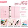 PU Leather Money Saving Binder Waterproof Loose-Leaf Money Saving Challenge Book Save Money Cash Budget