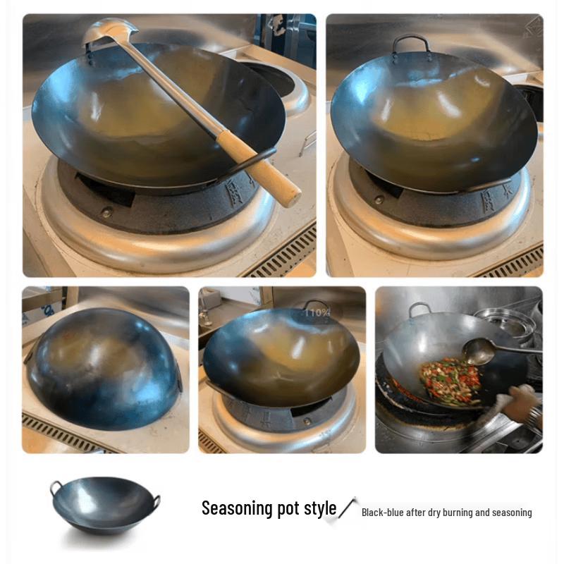 Muke Traditional Wrought Iron Round Bottom Wok