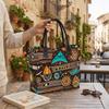  Boho Ethnic Pattern Tote Bag Large Capacity Casual Shoulder Bag for Travel Shopping Daily Use