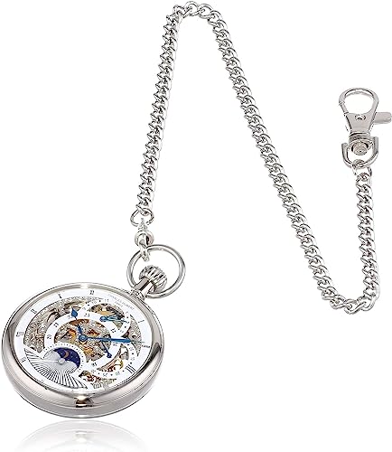 CHARLES-HUBERT pocket watch, mechanical hand-wound skeleton movement, 3816-W