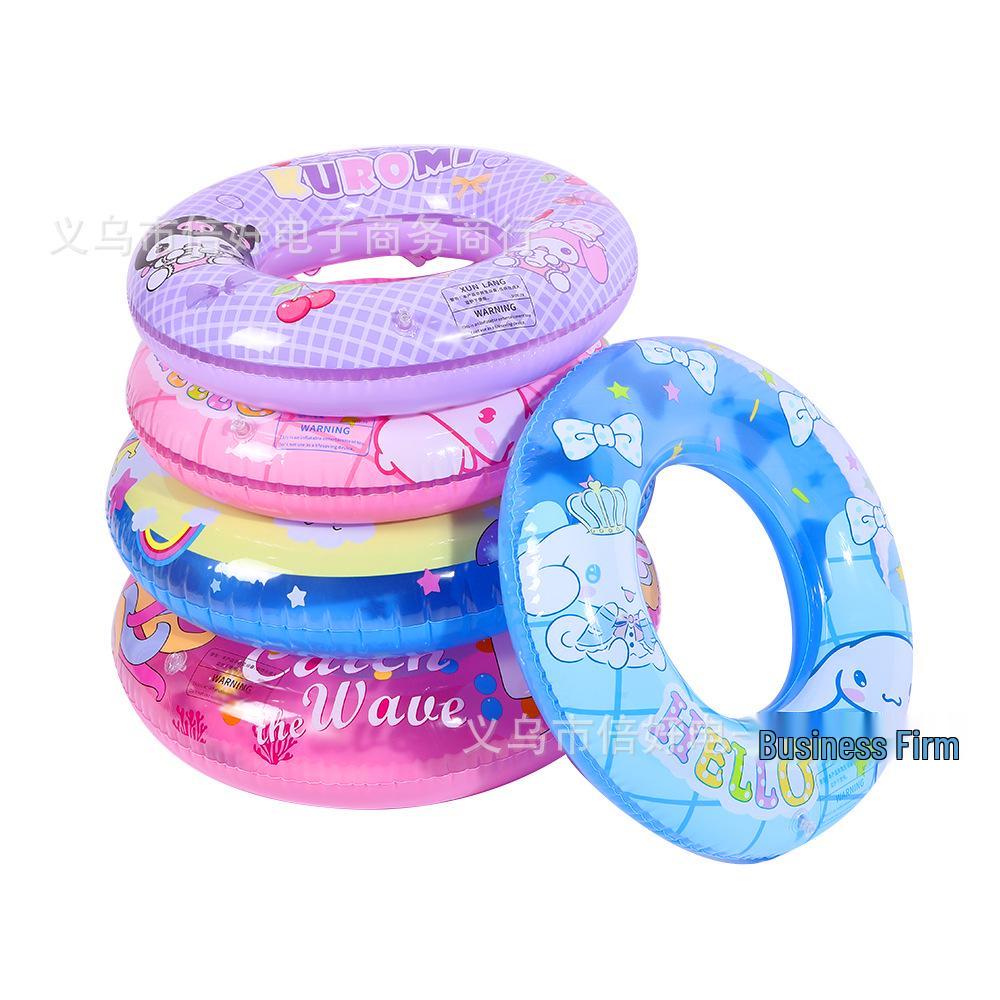 Cartoon Anti-Rollover Thickened PVC Underarm Swimming Ring for Kids - Eco-Friendly and Safe Lifebuoy
