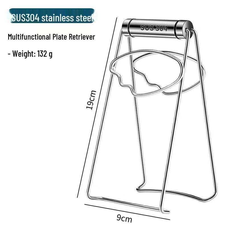 Ru Han 304 Stainless Steel Anti-Scald Bowl & Plate Gripper Set