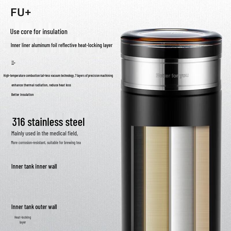 Fuguang 316 Stainless Steel Filter Tea Thermos Mug