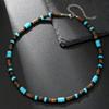 Europäische & Amerikanische Trendige Herren Hip-Hop Türkis & Kokosnussschalen Perlenkette