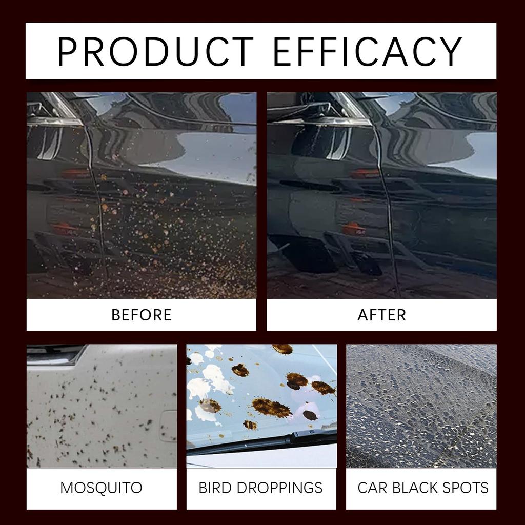 Premium Insect Remover Spray for Cars, Extra Strong Formula, 120ml, Fast Acting Bug Cleaner for Paint, Glass, Plastic, with Microfiber Cloth Included