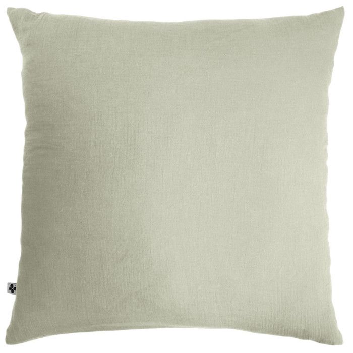 Taie d'oreiller Déco "Gaïa" 80 x 80 cm "Gaze de Coton" - Vert d'Eau