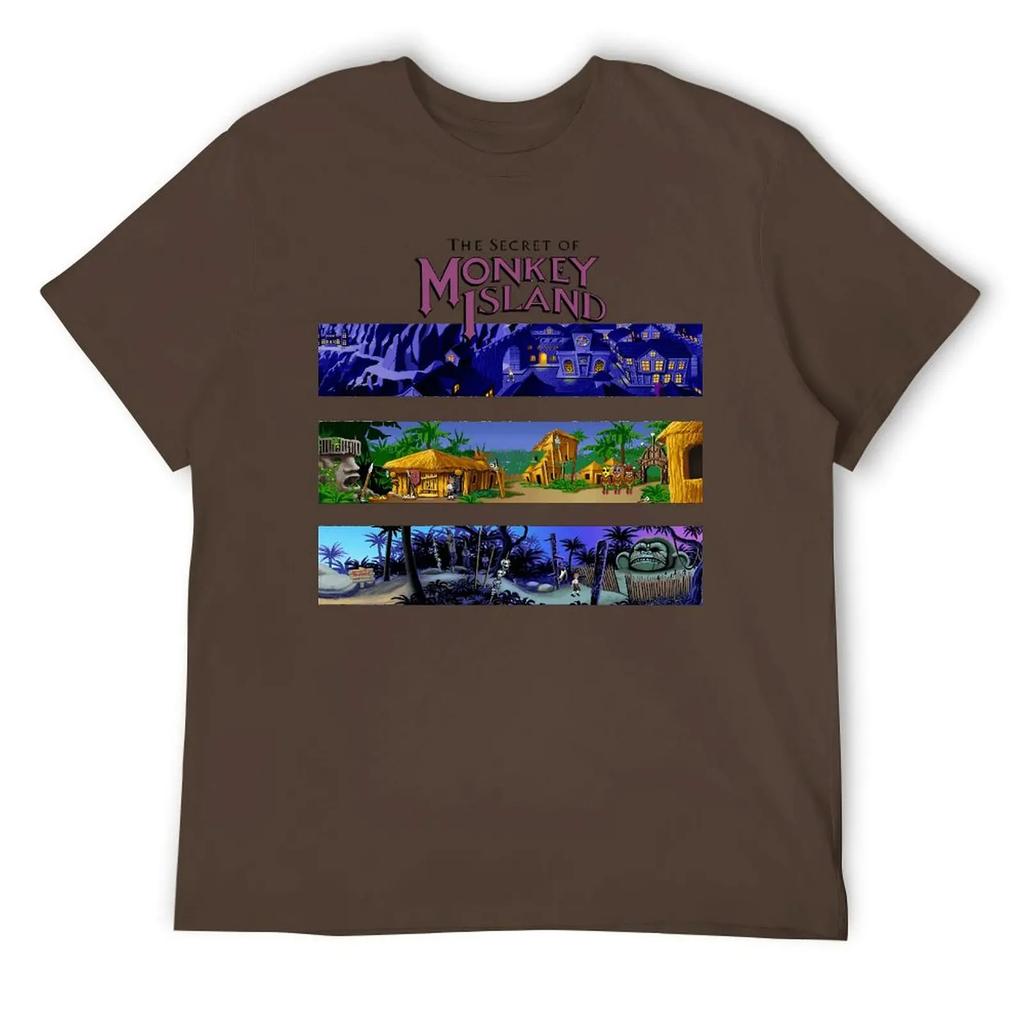 Crewneck The Secret Of Monkey Island Backgrounds Classic T T-shirt  Motion Tees Vintage Humor Home USA Size