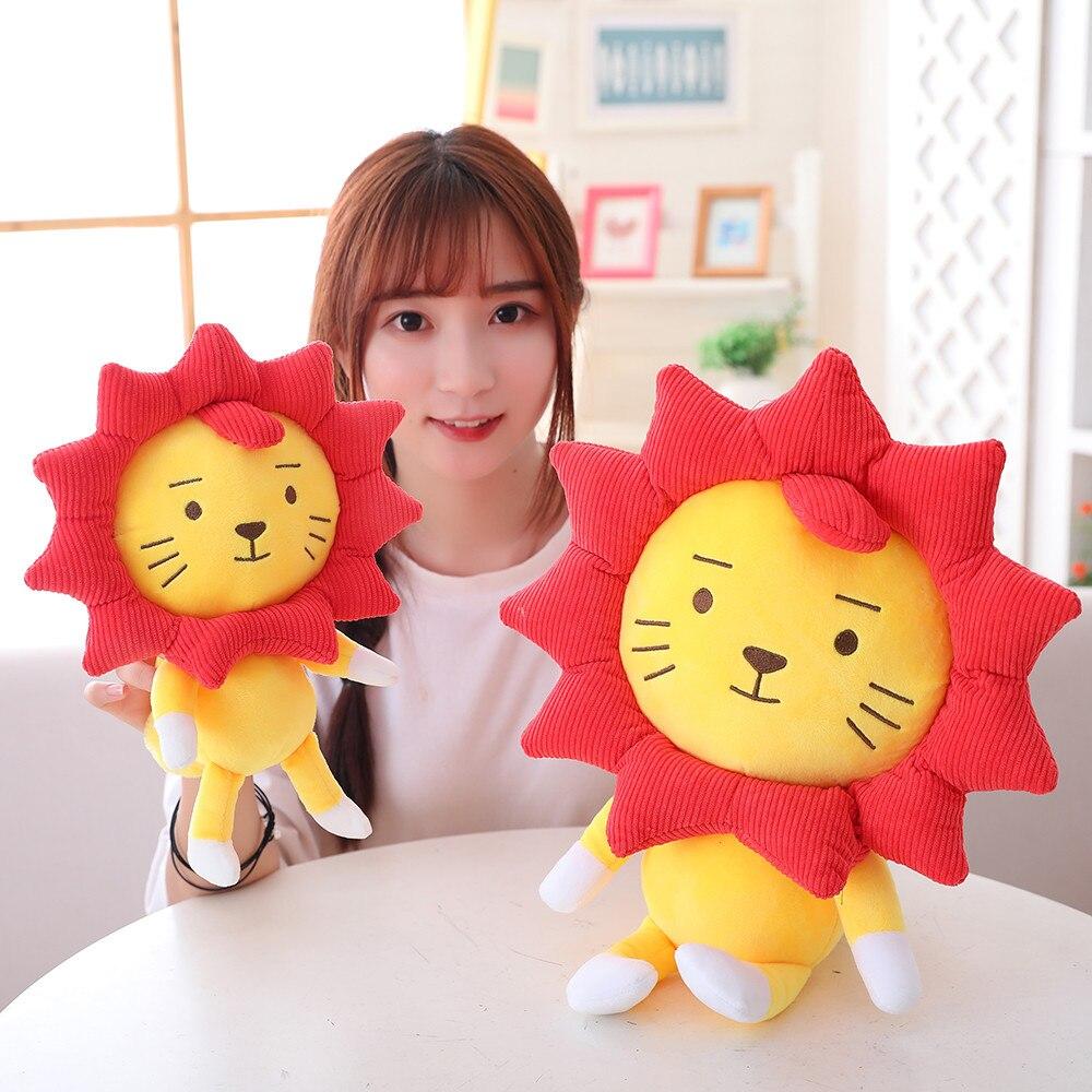 1pc 25 /30 /50cm Kawaii Sunflower Lion Plush Toys Cute Staffed Animal Doll Soft Cartoon Pillow Home Decoration Christmas Gift