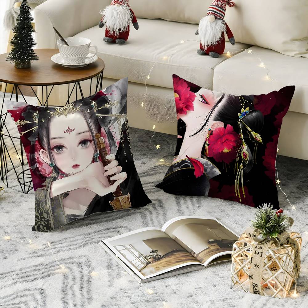 Anime R-Raven The Inner PalaceS Pillow Case S ft Plush Fabric Double Sided Print Decorative Home Living Room Gift Cushion Cover