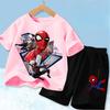 Red Spider Printed Children Print T-shirt Summer Clothes 3-12Yrs Boys Girls Short-sleeved Top+Shorts Casual Sports Set Clothing