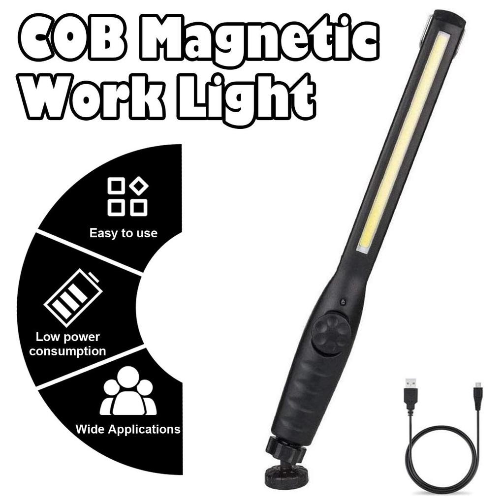 Led Waterproof Work Light 360°Rotating Angle Usb Work Light Strong Magnetic Rechargeable Cob Portable Work Lights Repair Vehicle