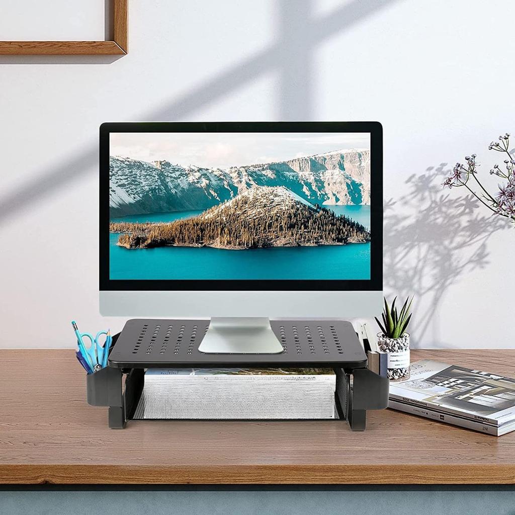 Itisyou Monitor Stand with Cooling Rack with Ventilation Ergonomically Designed to Reduce Neck Strain and Save Ideal Desk Accessory for Laptops and