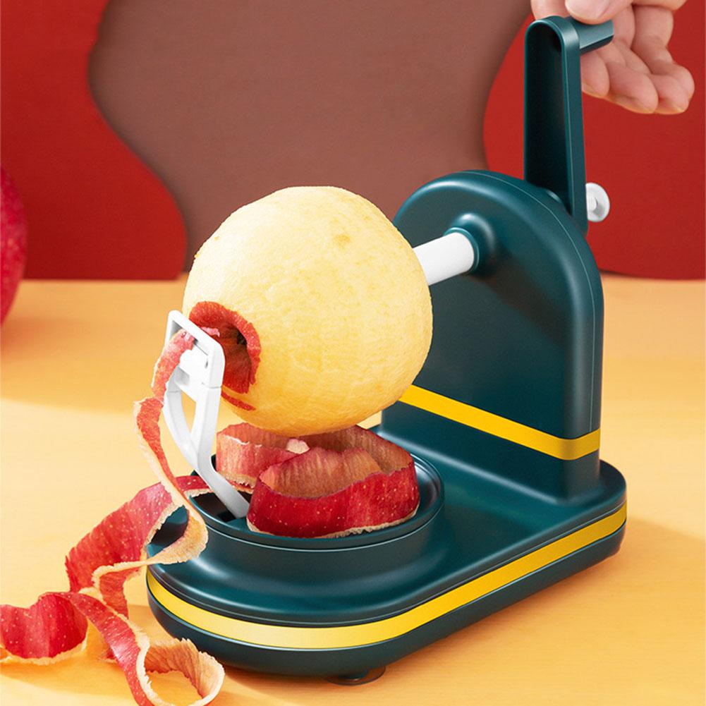 Manual Food Crusher Bottom Suction Cup with Stainless Steel Blades Apple Peeler Safe Food Peeling Machine for Household Supplies