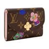 Louis Vuitton Rosalie Korea Limited Edition Gold Brand Mascot Accessory Coated Canvas Coin Purse Women Wallet Brown Pink M26626